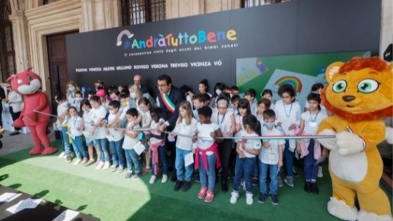 #AndràTuttoBene, mostra a Vicenza con disegni bambini durante il lockdown