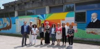 Alla scuola Calderari di Vicenza inaugurato un murale dedicato ad Antenore e all’inclusione