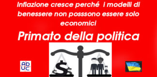 Inflazione cresce perché i modelli di benessere non possono essere solo economici. Il primato della politica