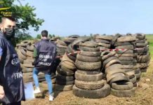 GdF Vicenza: sequestrata discarica abusiva di pneumatici. Segnalati per reati ambientali due fratelli titolari di azienda agricola di Malo Discarica abusiva di pneumatici
