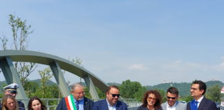 Aperto al traffico il nuovo ponte sul Guà lungo la strada Montorsina. Rucco: “Collegamento strategico. Stiamo ridisegnando la viabilità dell’ovest vicentino”. ponte montorsina taglio