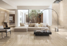 Ceramiche Refin: soluzioni in grès porcellanato per abitazioni private e il mondo del progetto dal 1962 Ceramiche Refin in beige lucido