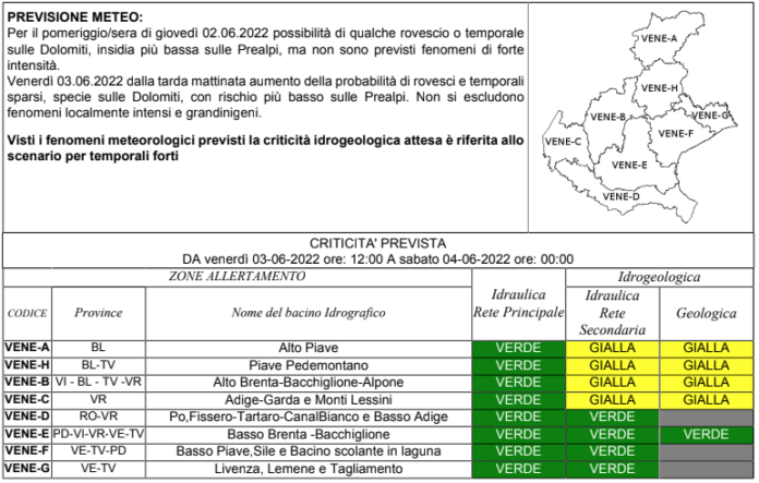 veneto allerta gialla