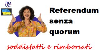 Referendum senza quorum. ‘Soddisfatti e rimborsati’