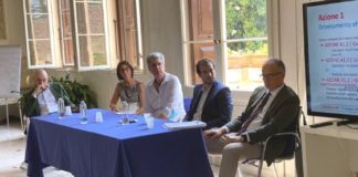 GioViDue, oltre 1500 giovani coinvolti in attività per l’inserimento lavorativo Da sinistra Andrea Rilievo, Elena Lionzo, Cristina Tolio, Jacopo Maltauro, Riccardo Zuffa