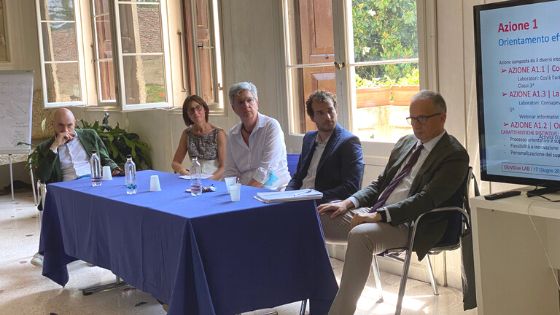 Da sinistra Andrea Rilievo, Elena Lionzo, Cristina Tolio, Jacopo Maltauro, Riccardo Zuffa