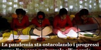 La pandemia sta ostacolando i progressi verso l’accesso universale all’energia entro il 2030