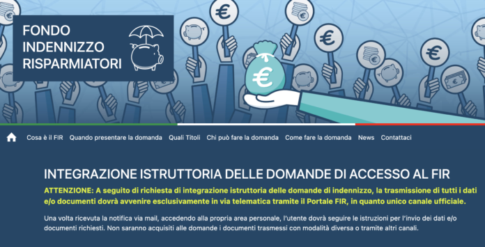 Fir, integrazione istruttoria di accesso