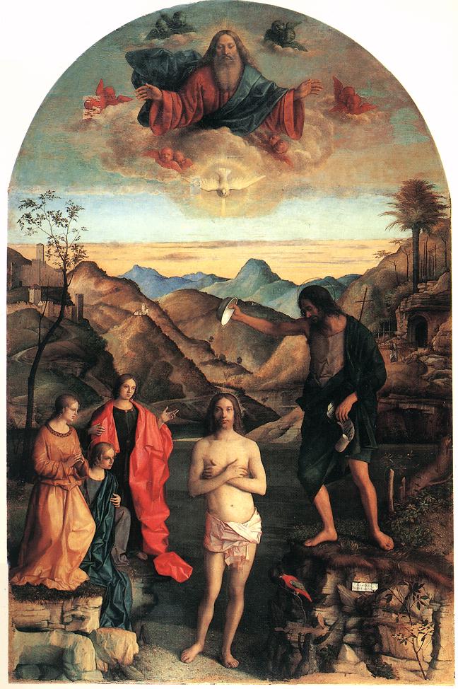 Il Battesimo di Cristo di Giovanni Bellini nella Cappella Garzadori (foto da Wikipedia)