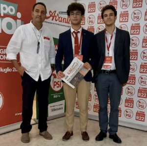 Luca Fantò, Segretario comunale PSI Vicenza, Giuseppe Maria Toscano, Segretario provinciale PSI Vicenza, e Matteo Guidolin dei giovani socialisti