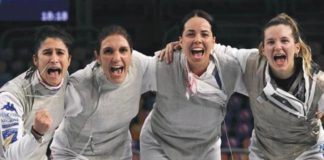 I complimenti del presidente Zaia alla giovane noalese Martina Favaretto, oro mondiale nel fioretto femminile a squadre Martina Favaretto (la prima da destra) con Arianna Errigo, Alice Volpi e Francesca Palumbo