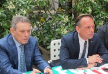 Tosetto, Cattaneo (FI): “Pur se non eletto, nominato da Rucco e per Forza Italia vice sindaco: non corretto quel che ha fatto e fa” Roberto Cattaneo e Matteo Tosetto insieme in Forza Italia (foto da nota stampa del 3 maggio 2020 di Linea News)