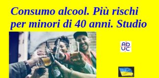 Consumo alcool. Più rischi per minori di 40 anni. Studio