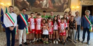 Il sindaco di Vicenza Rucco e il vicesindaco Celebron hanno accolto i campioni vicentini di roller