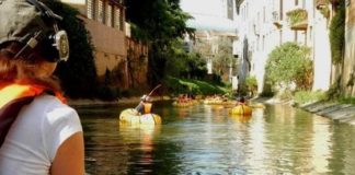 “La porta d’acqua”, in packraft sul Retrone: il 10 luglio il silent play de La Piccionaia