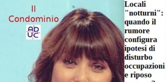 Il Condominio. Locali ‘notturni’: quando il rumore configura ipotesi di disturbo occupazioni e riposo persone?