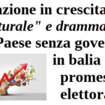 Inflazione in crescita. Naturale e drammatica nel Paese senza governo e in balia delle promesse elettorali inflazione