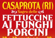 A Casaprota (Rieti) l’estate si festeggia con le fettuccine ai funghi porcini il 12 e 13 agosto Casaprota: fettuccine ai funghi porcini il 12 e 13 agosto