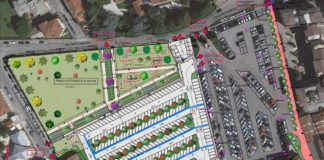 Park Cattaneo a San Felice, “Per una grande Vicenza”: una ciclabile che si scioglie, un cantiere dimenticato, un quartiere abbandonato Park Cattaneo (rendering)