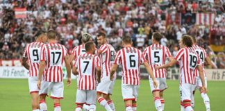 Amichevole LR Vicenza-Virtus Verona: le informazioni sulla prevendita I giocatori dell'LR Vicenza con le nuove maglie per il campionato di Serie C (foto dal sito ufficiale della società)