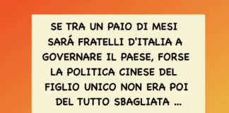 Elezioni in Italia, in cauda venenum: figli unici in Cina, servivano anche da noi per non essere troppi … Fratelli d’Italia? Non siamo tutti... Fratelli d'Italia, by Claudio Mellana e Almor