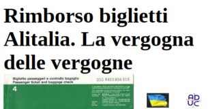 Rimborso biglietti Alitalia. La vergogna delle vergogne alitalia