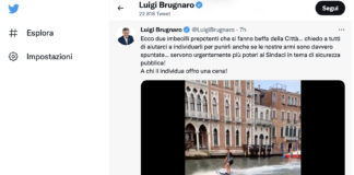 Surf a motore sul Canal Grande di Venezia: identificati i due giovani che il sindaco Brugnaro ha etichettato come “imbecilli prepotenti” surf a motore canal grande