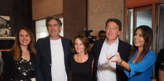 Renzi apre ieri (casualmente) a Vicenza la campagna elettorale di Italia Viva. Abolire i jet privati? È la svolta sovietica del Centro sinistra Matteo Renzi fra Daniela Sbrollini e il ministro Elena Bonetti