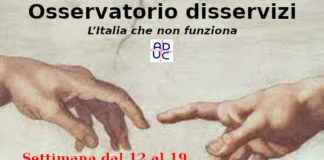 Osservatorio disservizi 12-19 Settembre. L’Italia che non funziona. Pubblica amministrazione ed energia in vetta