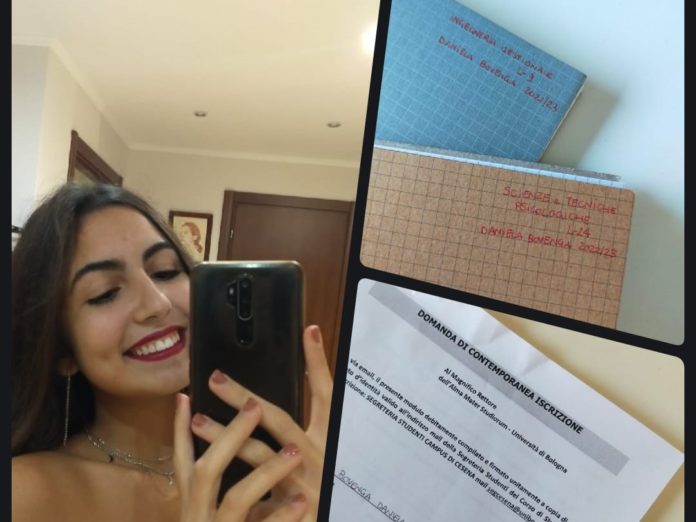 Daniela Bovenga, pugliese iscritta a ingegneria e psicologia