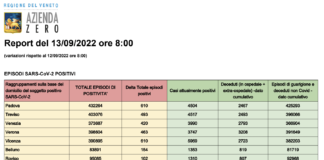 Covid Veneto 13/9: 2916 casi, 5 morti. Vaccini 655. A Vicenza 610 nuovi casi. Dati e tabelle province Dati casi Covid per provincia in Veneto all'13 settembre ore 8