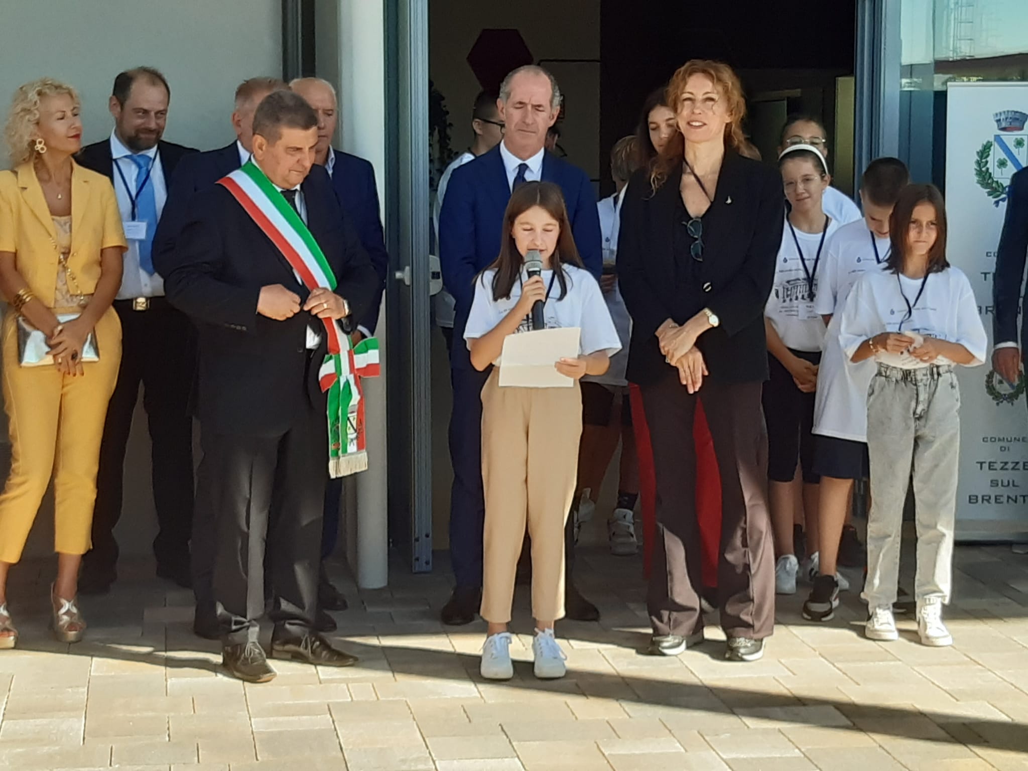 Luca Zaia inaugura primo stralcio scuola a Tezze sul Brenta (VI)