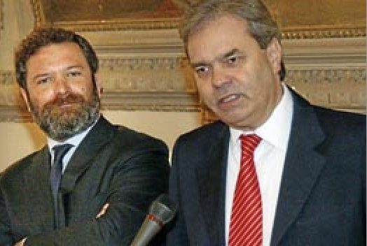 Matteo Quero, all'epoca assessore comunale, e il sindaco Achille Variati insieme