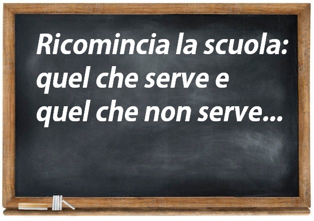 Ricomincia la scuola...