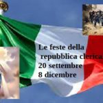 Le feste della repubblica clericale. 20 settembre – 8 dicembre