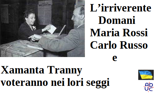 Maria Rossi, Carlo Russo, e Xamanta Tranny al voto