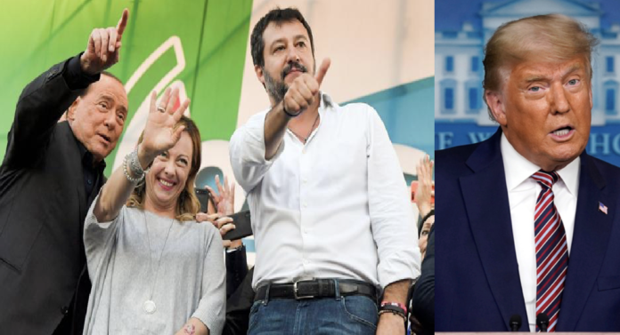 Berlusconi, Meloni, Salvini e Trump