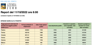 Covid Veneto 11/10: 8873 casi (+7495), 10 morti. A Vicenza 1759 nuovi casi e nessun morto. Oltre 2000 nuove dosi vaccino booster. Dati e tabelle province Dati casi Covid per provincia in Veneto al 11 ottobre ore 8