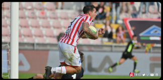 Le dichiarazioni di mister Francesco Baldini, Freddi Greco e Franco Ferrari al termine di LR Vicenza-Pro Patria 1-1 Franco Ferrari (Lr Vicenza) dopo il gol con la Pro Patria