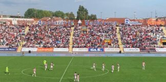 LR Vicenza – Pro Patria: 1 – 1, i biancorossi frenano anche al Menti. Bustocchi in vantaggio con Perotti raggiunti nel finale da Ferrari Lr Vicenza - Pro Patria, palla al centro dopo il pareggio biancorosso