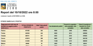 Covid Veneto 10/10 1378 casi (-3280), 1 morto. A Vicenza 255 nuovi casi e nessun morto. Dati e tabelle province Dati casi Covid per provincia in Veneto al 10 ottobre ore 8