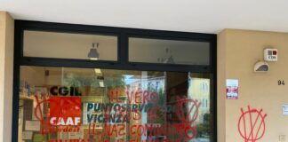 Imbrattate sedi Cgil, Agenzia Entrate e Uil di Vicenza: slogan spray No Vax e contro il segretario Landini Sedi Cgil imbrattate no vax vicenza ottobre 2022