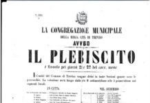 Annessione delle regioni ucraine alla Russia … E il Veneto come fu annesso all’Italia nel 1866? Treviso, manifesto per il plebiscito annessione al Regno d'Italia