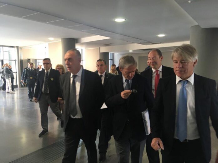 Zanettin (CSM) col vicepresidente Legnini e deleagzione visita il 15 novembre 2015 tribunale di Vicenza del presidente Alberto Rizzo