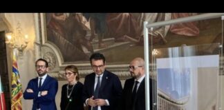 Vicenza, 45 mln di investimenti nelle opere pubbliche illustrati in video da Rucco, Siotto, Celebron e Ierardi Opere pubbliche a Vicenza: le illustrano (da sx) Celebron, Siotto, Rucco e Ierardi