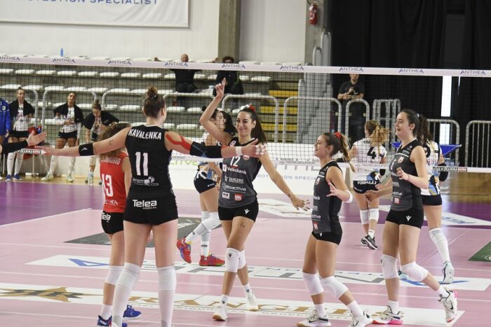 Nella foto di Antonio Trogu, Anthea Vicenza Volley nella vittoria contro Messina