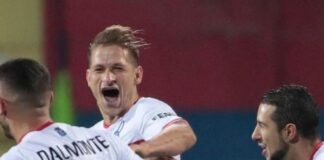 Virtus Verona – LR Vicenza 1-2: Modesto parte col piede giusto Virtus Verona - Lr Vicenza, esultanza biancorossa