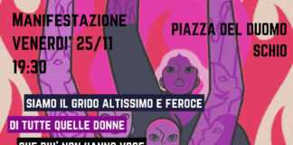 Schio, manifestazione contro la violenza maschile sulle donne e di genere contro violenza arcadia schio
