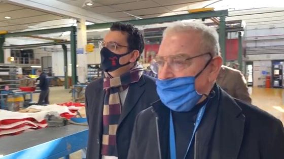 Il sindaco Rucco con Alberto Zamperla in azienda