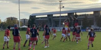 Serie A: Rangers Rugby Vicenza espugna Tarvisium 13 – 23 e si prende la vetta Tarvisio vs Rangers Rugby Vicenza (foto Fabio Avanzati)
